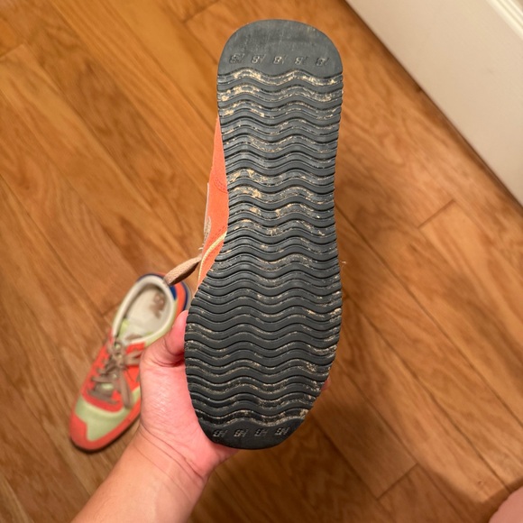 New Balance Vibrant Orange and Green Sneakers - Picture 6 of 7